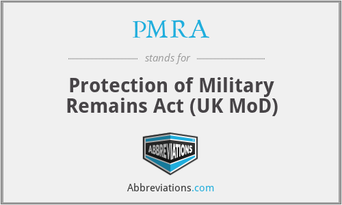 PMRA - Protection of Military Remains Act (UK MoD)