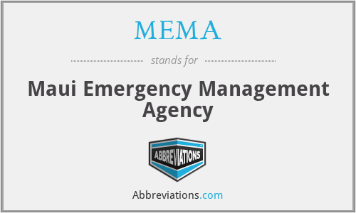 MEMA - Maui Emergency Management Agency