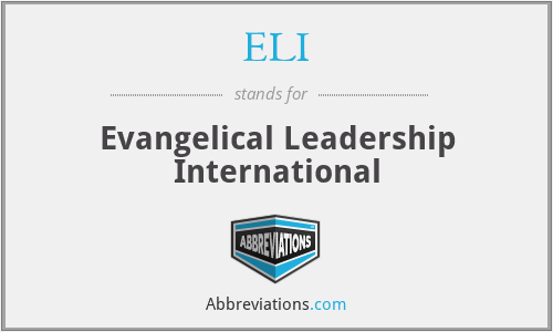 ELI - Evangelical Leadership International