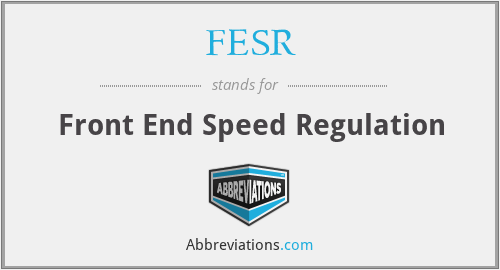 FESR - Front End Speed Regulation