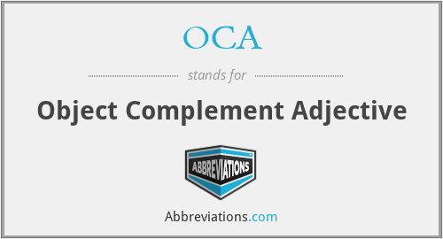 OCA - Object Complement Adjective