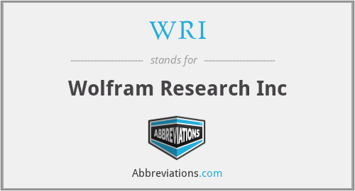 WRI - Wolfram Research Inc