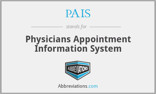 PAIS - Physicians Appointment Information System