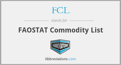 FCL - FAOSTAT Commodity List