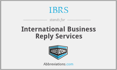 IBRS - International Business Reply Services