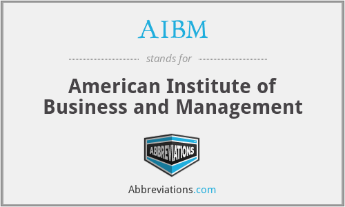 AIBM - American Institute of Business and Management