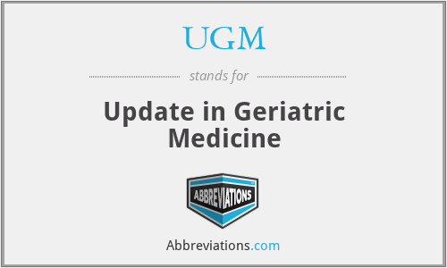 UGM - Update in Geriatric Medicine