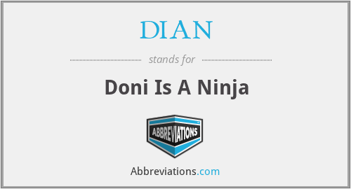 DIAN - Doni Is A Ninja