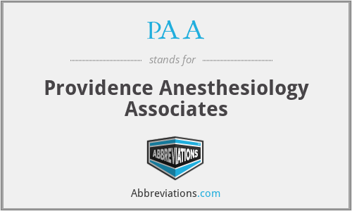 PAA - Providence Anesthesiology Associates