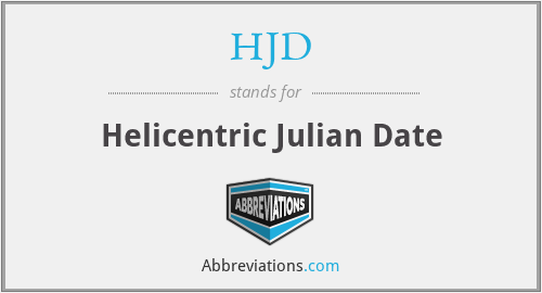 HJD - Helicentric Julian Date