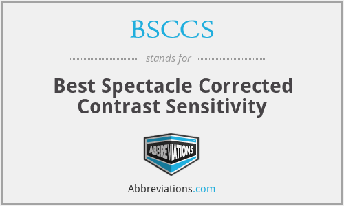 BSCCS - Best Spectacle Corrected Contrast Sensitivity