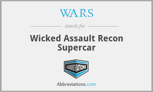 WARS - Wicked Assault Recon Supercar