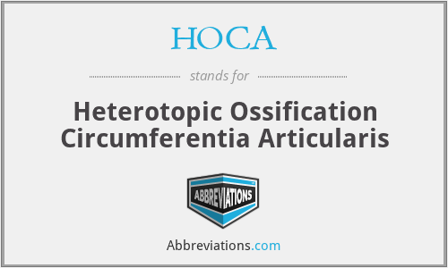 HOCA - Heterotopic Ossification Circumferentia Articularis