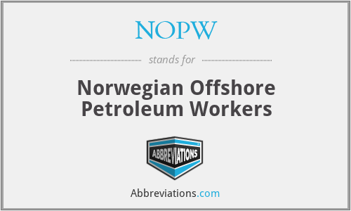 NOPW - Norwegian Offshore Petroleum Workers