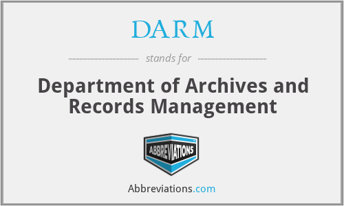 DARM - Department of Archives and Records Management