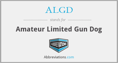 ALGD - Amateur Limited Gun Dog