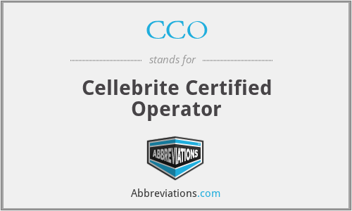 CCO - Cellebrite Certified Operator
