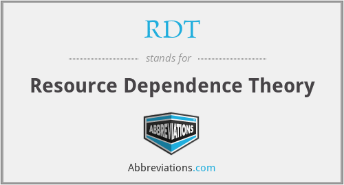RDT - Resource Dependence Theory