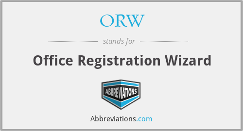 ORW - Office Registration Wizard