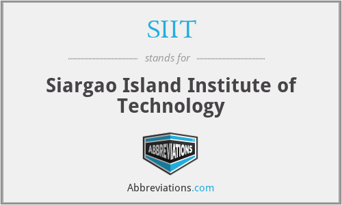 SIIT - Siargao Island Institute of Technology
