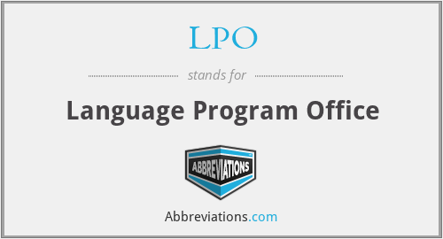 LPO - Language Program Office