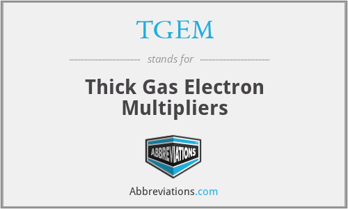 TGEM - Thick Gas Electron Multipliers