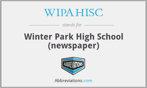 WIPAHISC - Winter Park High School (newspaper)