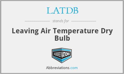 LATDB - Leaving Air Temperature Dry Bulb