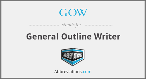 GOW - General Outline Writer