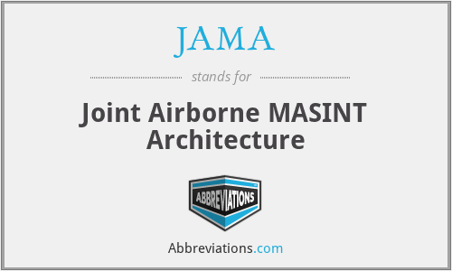 JAMA - Joint Airborne MASINT Architecture