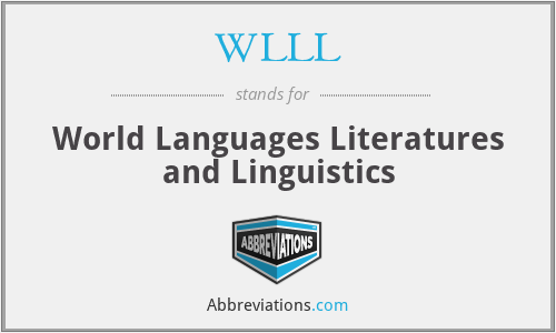 WLLL - World Languages Literatures and Linguistics