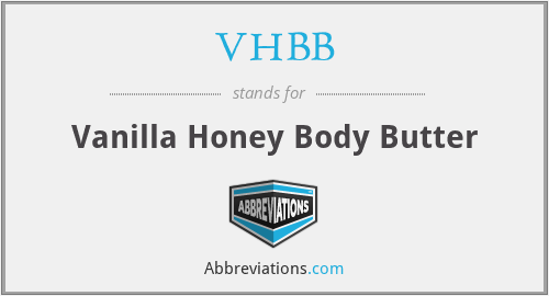VHBB - Vanilla Honey Body Butter