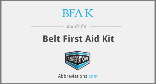 BFAK - Belt First Aid Kit
