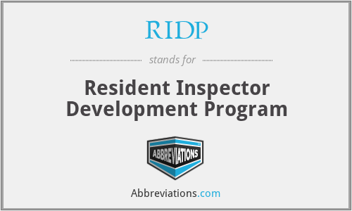 RIDP - Resident Inspector Development Program