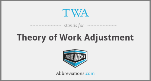 TWA - Theory of Work Adjustment