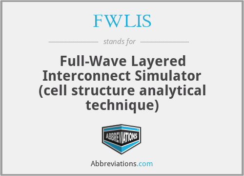 FWLIS - Full-Wave Layered Interconnect Simulator (cell structure analytical technique)