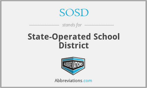 SOSD - State-Operated School District