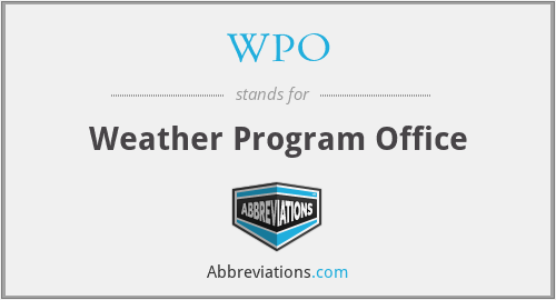 WPO - Weather Program Office