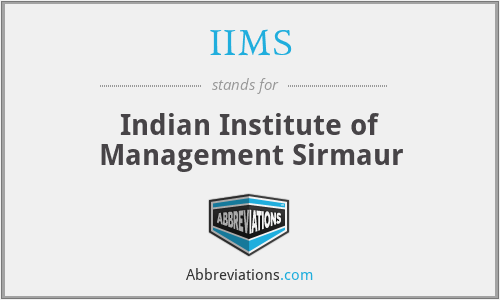 IIMS - Indian Institute of Management Sirmaur