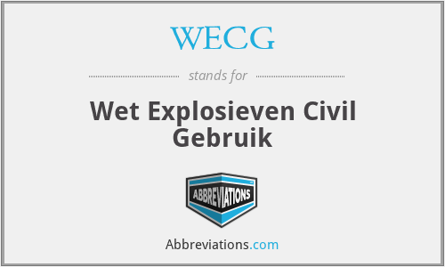 WECG - Wet Explosieven Civil Gebruik