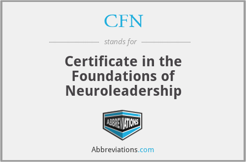 CFN - Certificate in the Foundations of Neuroleadership