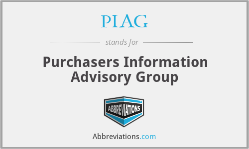PIAG - Purchasers Information Advisory Group