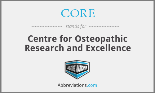 CORE - Centre for Osteopathic Research and Excellence