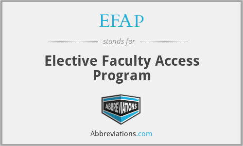 EFAP - Elective Faculty Access Program