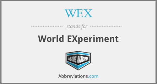 WEX - World EXperiment