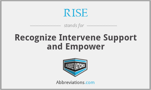 RISE - Recognize Intervene Support and Empower