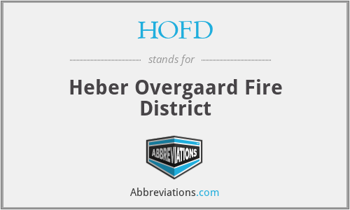 HOFD - Heber Overgaard Fire District