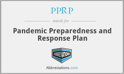 PPRP - Pandemic Preparedness and Response Plan