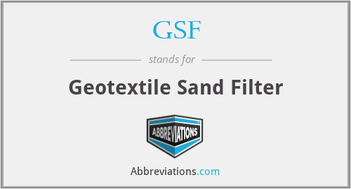 GSF - Geotextile Sand Filter