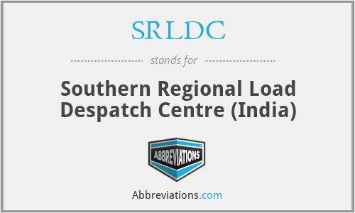 SRLDC - Southern Regional Load Despatch Centre (India)